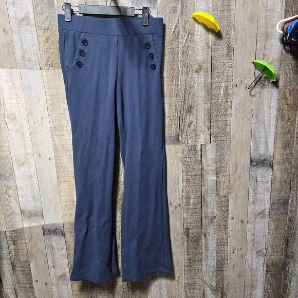 Betabrand Navy Flare Yoga Dress Pants - Picture 1 of 5